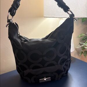 Black coach shoulder bag
